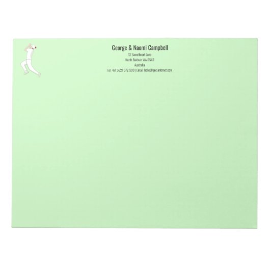 Cricket Notitieblok (Voorkant)