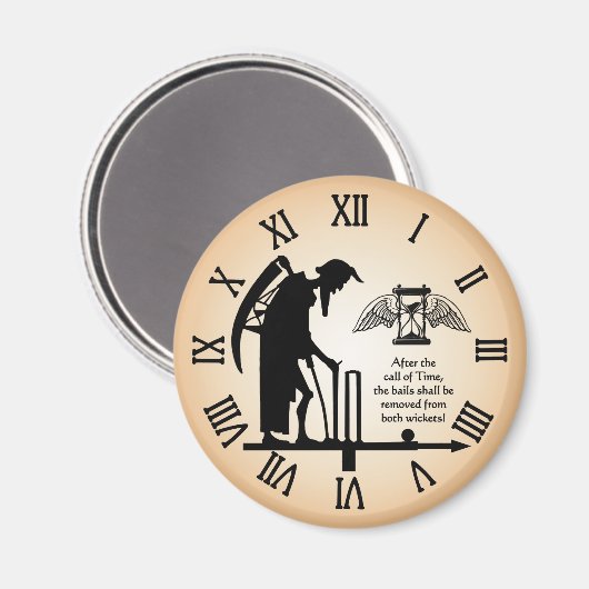 Cricket Old Father Time Magnet (Voorkant / Achterkant)