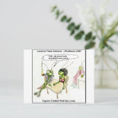 Cricket Opmopregels Grappig Briefkaart (Staand voorkant)