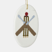 Cricket Oval Tree Ornament (Rechts)