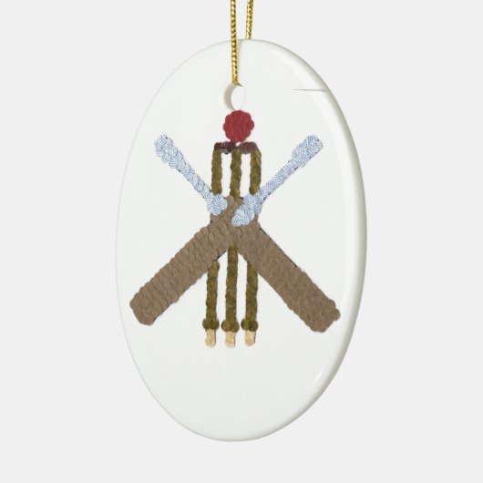 Cricket Oval Tree Ornament (Links)