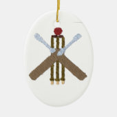 Cricket Oval Tree Ornament (Voorkant)