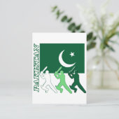 Cricket Pakistan Briefkaart (Staand voorkant)