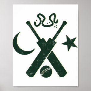 Cricket Pakistan (gele Ster Urdu)  Poster