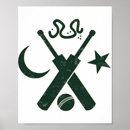 Cricket Pakistan (gele Ster Urdu)  Poster (Voorkant)