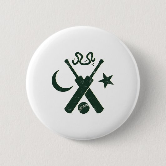 Cricket Pakistan (gele Ster Urdu) Ronde Button 5,7 Cm (Voorkant)
