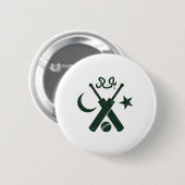 Cricket Pakistan (gele Ster Urdu) Ronde Button 5,7 Cm (Voorkant /achterkant)