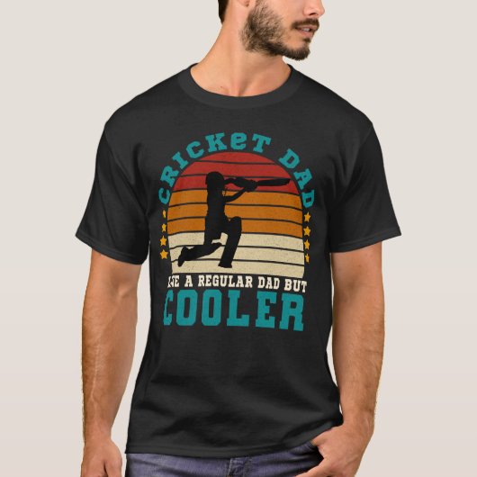 Cricket papa als een gewone vader, maar cooler t-shirt (Voorkant)