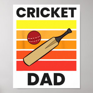 Cricket Papa Grappige Cricket Vader  Poster