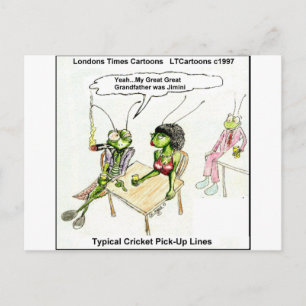 Cricket Pick-up Lines Funny Briefkaart