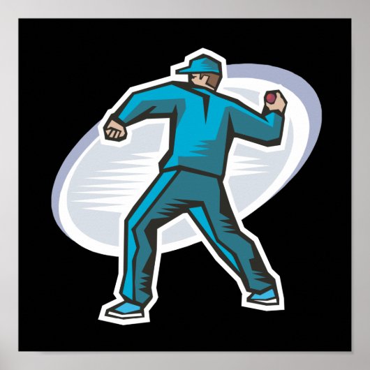 Cricket Pitcher Poster (Voorkant)