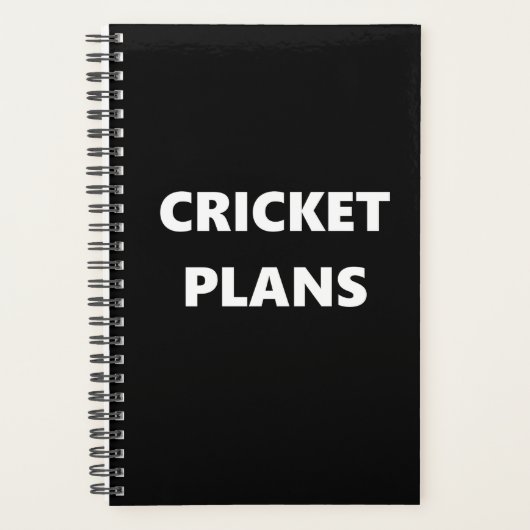 Cricket Planner Sportthema Cricket Plans (Voorkant)