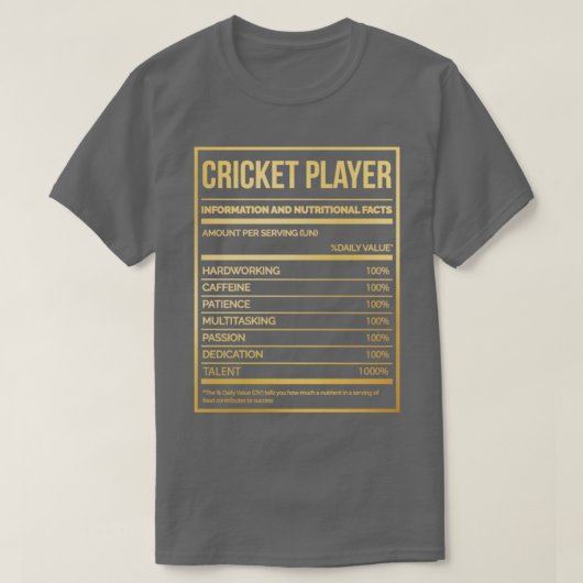 Cricket Player20 T-shirt (Design voorkant)