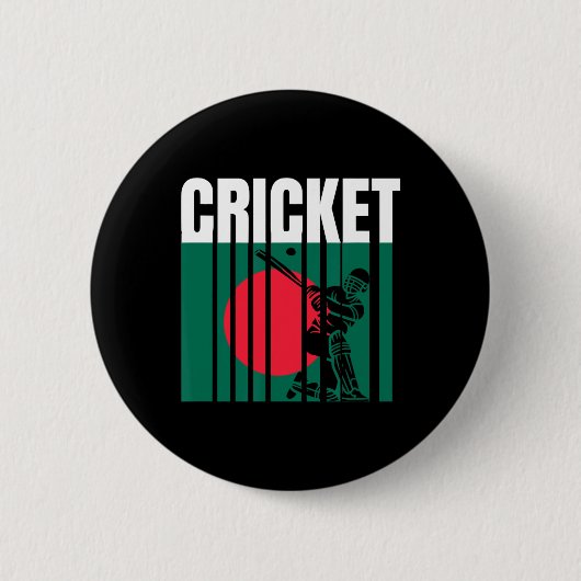Cricket Player 5  Ronde Button 5,7 Cm (Voorkant)