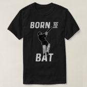 Cricket Player Batsman geboren om cricket Fan1 te  T-shirt (Design voorkant)