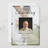 Cricket Player Celebration of Life Photo Funeral Kaart (Voorkant)