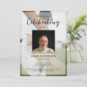 Cricket Player Celebration of Life Photo Funeral Kaart (Staand voorkant)