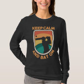 Cricket Player Cricketer Athlete Keep Calm And Bat T-shirt (Voorkant)