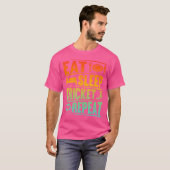 Cricket Player Eat Sleep Cricket Repo T-shirt (Voorkant volledig)