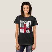 Cricket Player English Flag  T-shirt (Voorkant volledig)