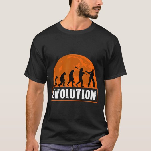 Cricket Player Funny Cricket Human Evolution T-shirt (Voorkant)