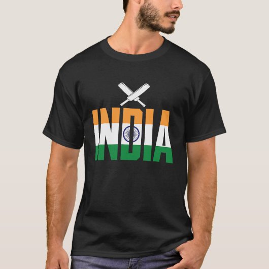Cricket Player Funny Cricket Sport India T-shirt (Voorkant)