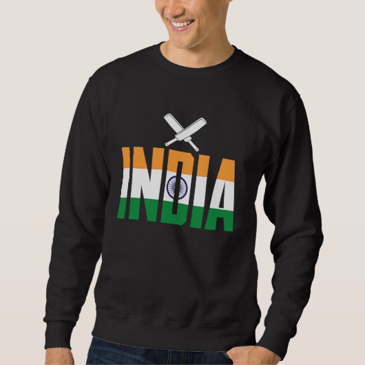 Cricket Player Funny Cricket Sport India Trui (Voorkant)