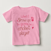 Cricket Player (Future) Baby Baby T-Shirt (Voorkant)