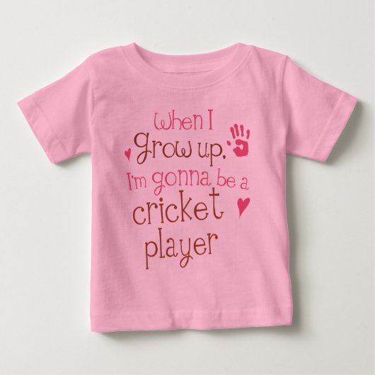Cricket Player (Future) Baby Baby T-Shirt (Voorkant)