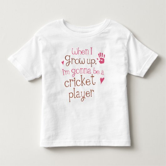 Cricket Player (Future) Baby Baby T-Shirt (Voorkant)