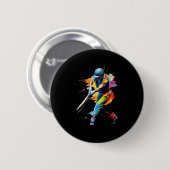 Cricket Player Game  Ronde Button 5,7 Cm (Voorkant /achterkant)