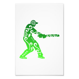 Cricket Player Maori Style Tribal Tattoo Gift Idee Foto Afdruk