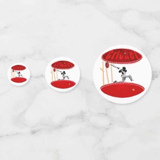 cricket Player op de bal, Confetti (Voorkanten)