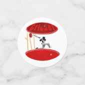 cricket Player op de bal, Confetti (Kleine voorkant)