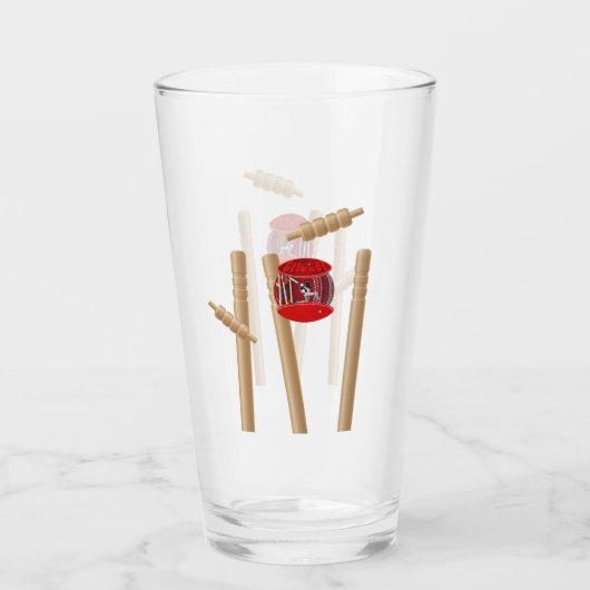 cricket Player op de bal, Glas (Achterkant)