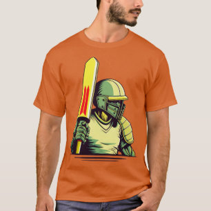 Cricket Player  Retro Cricket (2) T-shirt