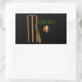 Cricket Rechthoekige Sticker (Tas)