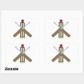 Cricket Rectangle Sticker/label Rechthoekige Sticker (Vel)