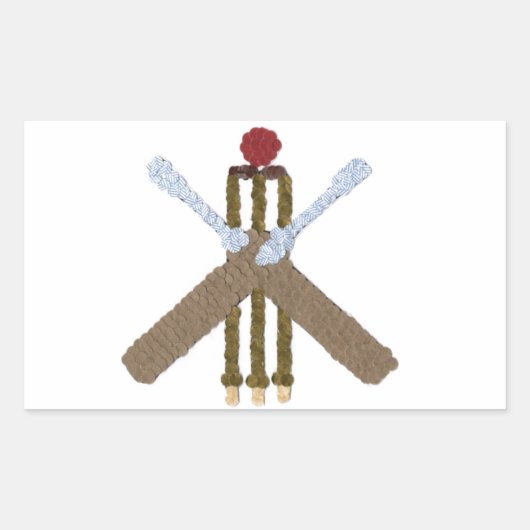 Cricket Rectangle Sticker/label Rechthoekige Sticker (Voorkant)