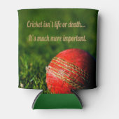Cricket Red Ball Funny Motivatie Blikjeskoeler (Voorkant)