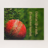 Cricket Red Ball Funny Motivatie Legpuzzel (Horizontaal)