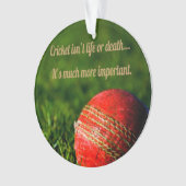 Cricket Red Ball Funny Motivatie Ornament (voorkant)