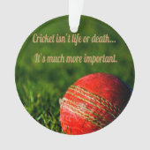 Cricket Red Ball Funny Motivatie Ornament (voorkant)