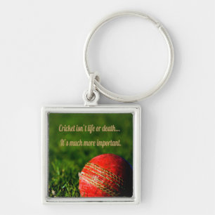 Cricket Red Ball Funny Motivatie Sleutelhanger