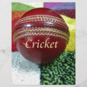 Cricket: Red Hard Ball Art Print (Voorkant)