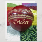 Cricket: Red Hard Ball Art Print (Voorkant / Achterkant)
