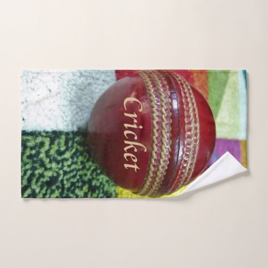 Cricket: Red Hard Ball Art Print Bad Handdoek (Handdoek)
