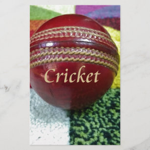 Cricket Red Hard Ball Art Print Briefpapier