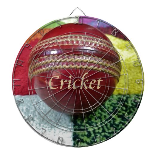 Cricket: Red Hard Ball Art Print Dartbord (Voorkant)