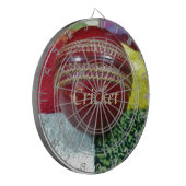 Cricket: Red Hard Ball Art Print Dartbord (Voorkant Links)